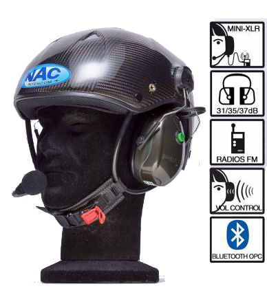 NAC-Intercom horus-n2c5-communication-helmet-real-carbon